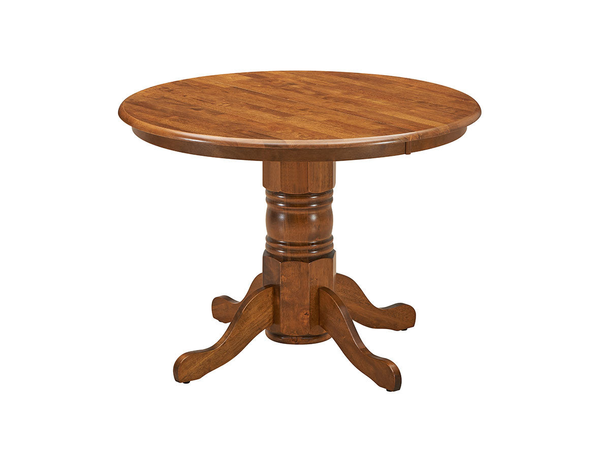MACKAY EXTENSION DINING TABLE WITH PEDESTAL BASE - 755(H) x 1506/1066(W) - WALNUT