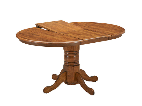 MACKAY EXTENSION DINING TABLE WITH PEDESTAL BASE - 755(H) x 1506/1066(W) - WALNUT