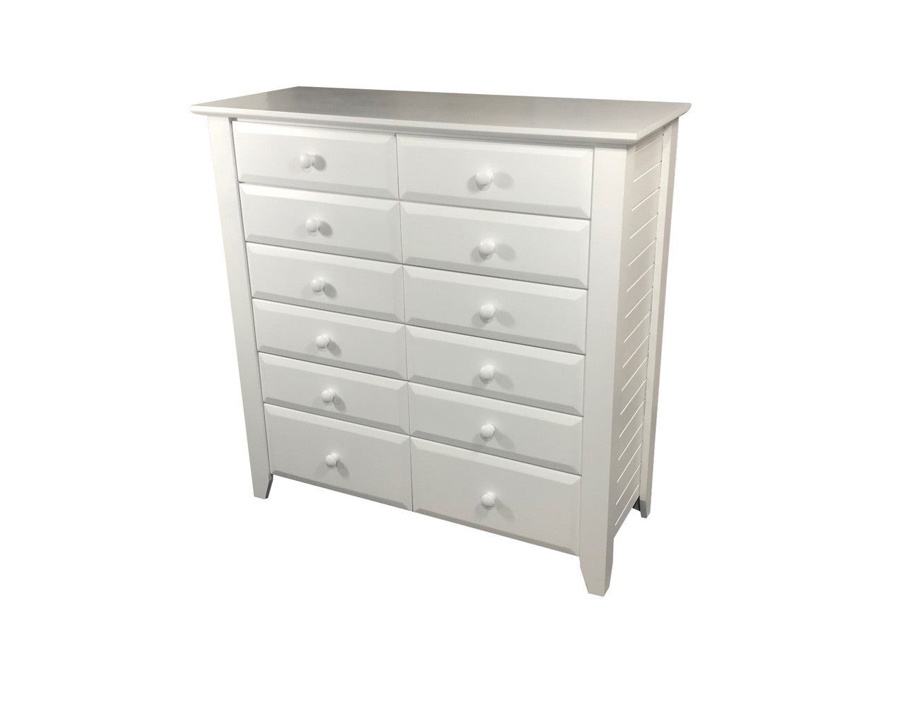 MANILLA (AUSSIE MADE) LARGE TALLBOY WITH 12 DRAWERS - 1200(H) x 1200(W) - ASSORTED PAINTED COLOURS