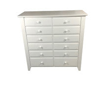 MANILLA (AUSSIE MADE) LARGE TALLBOY WITH 12 DRAWERS - 1200(H) x 1200(W) - ASSORTED PAINTED COLOURS