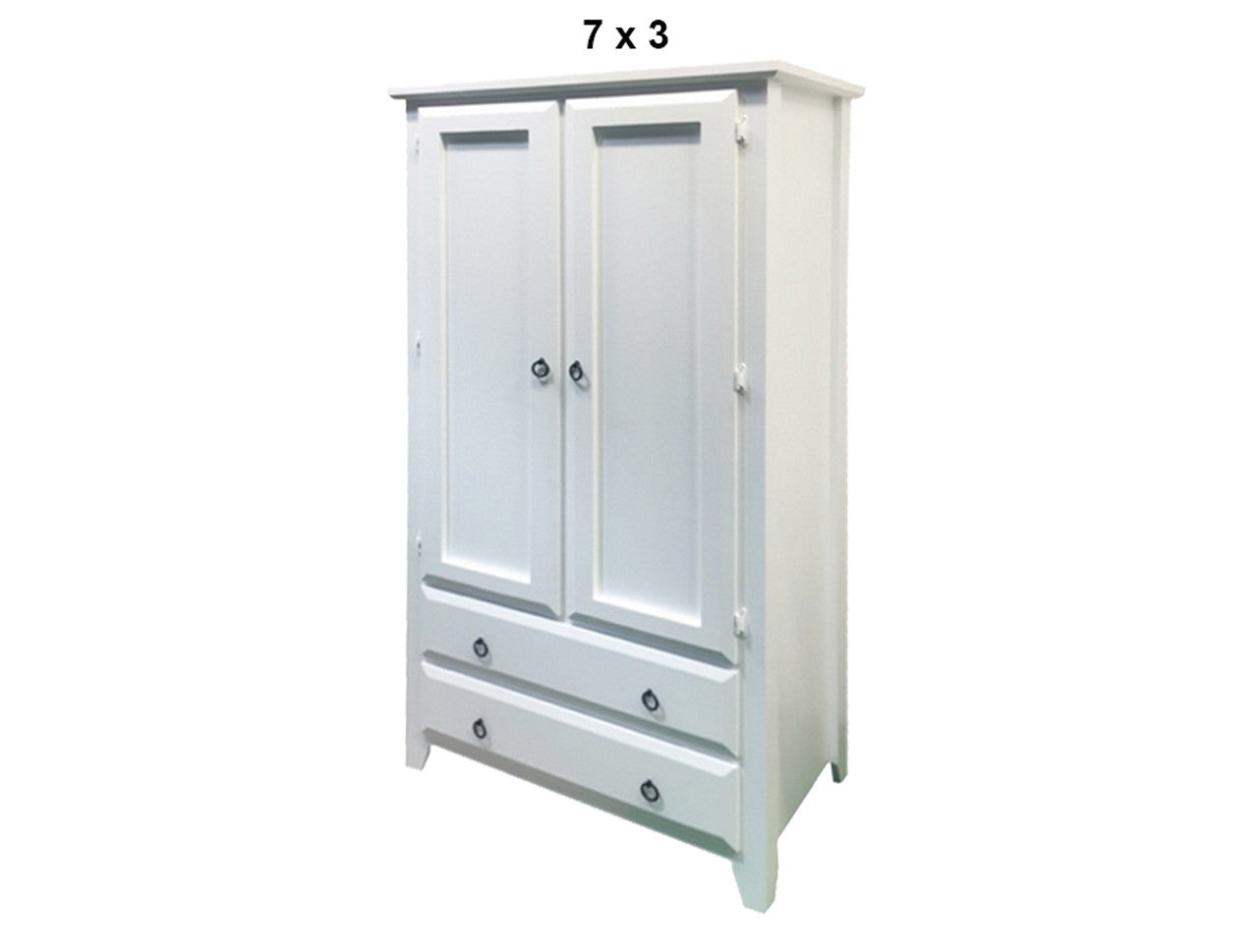 MANILLA (AUSSIE MADE) 2 DOOR / 2 DRAWER WARDROBE WITH SMOOTH DOORS AND SIDES COLLECTION - ASSORTED PAINTED COLOURS - STARTING FROM $1199