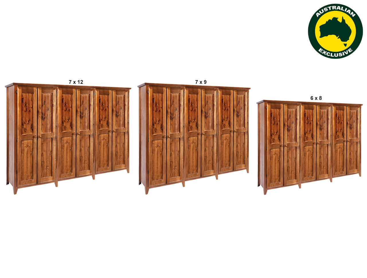 MANILLA (AUSSIE MADE) 6 DOOR STANDARD PANTRY COLLECTION - ASSORTED STAINED COLOURS - STARTING FROM $2699