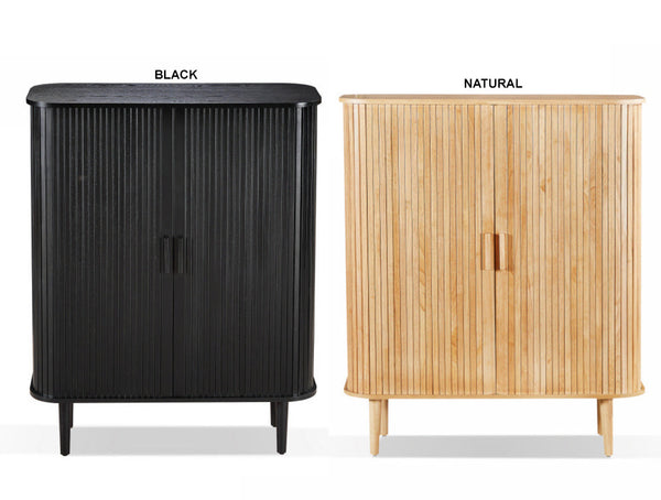 TEDDY 2 DOOR BUFFET - 1180(H) x 1000(W) x 400(D) - NATURAL OR BLACK
