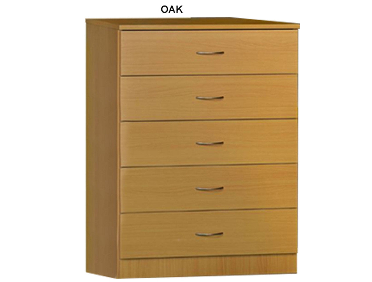 MISSION 5 DRAWER TALLBOY - 930(H) x 710(W) - ASSORTED COLOURS