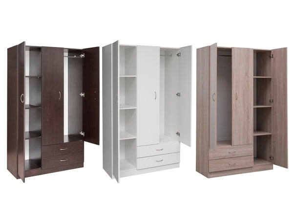 MISSION UTILITY 3 DOOR / 2 DRAWER WARDROBE - 1785(H) x 1050(W) - ASSORTED COLOURS