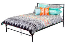 DOUBLE MORGANS METAL BED - MATT BLACK OR SILVER