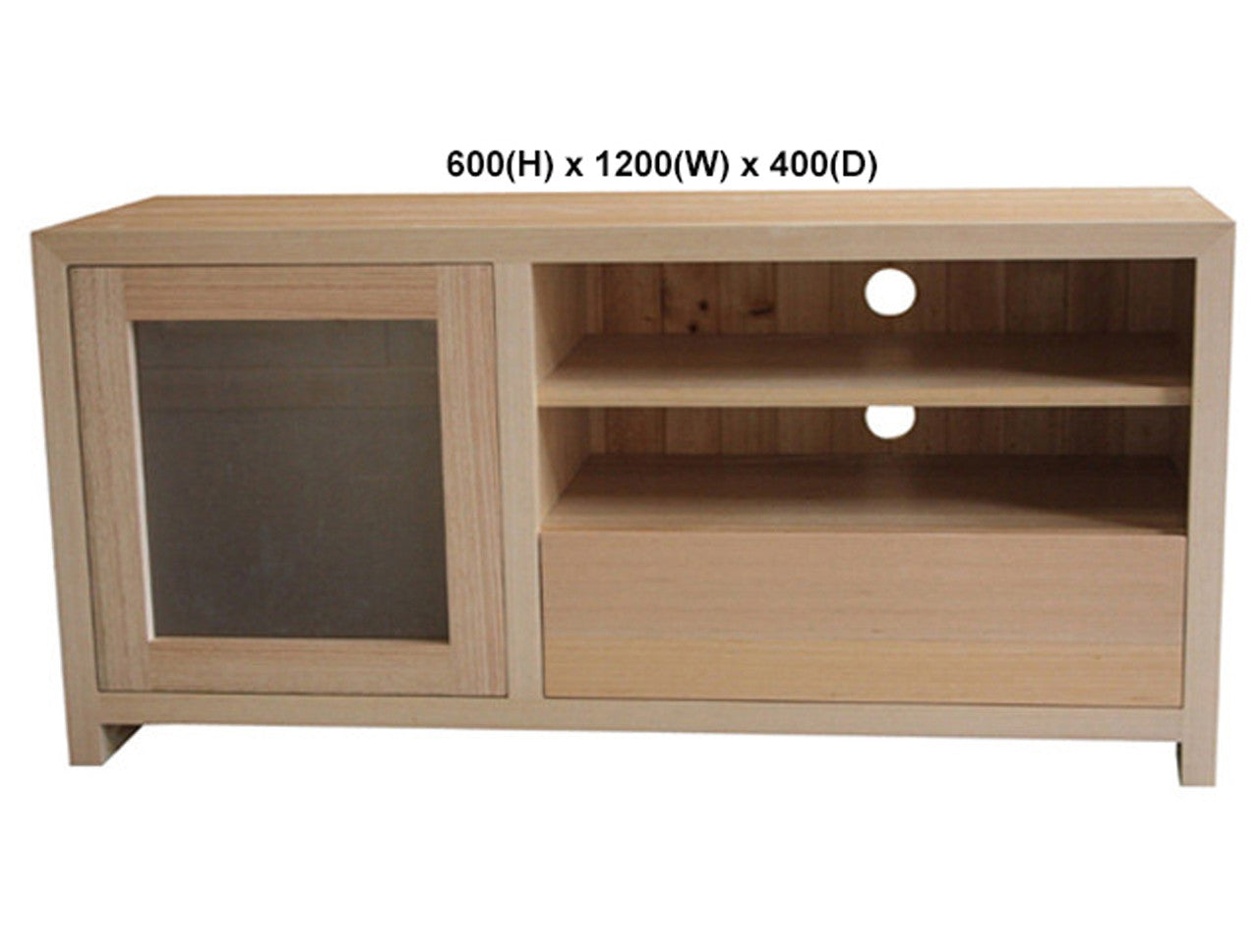 MORGAN (AUSSIE MADE) 1 DOOR / 1 DRAWER ENTERTAINMENT TV UNIT COLLECTION - TASSIE OAK COMBINATION - ASSORTED STAINED COLOURS - STARTING FROM $1799