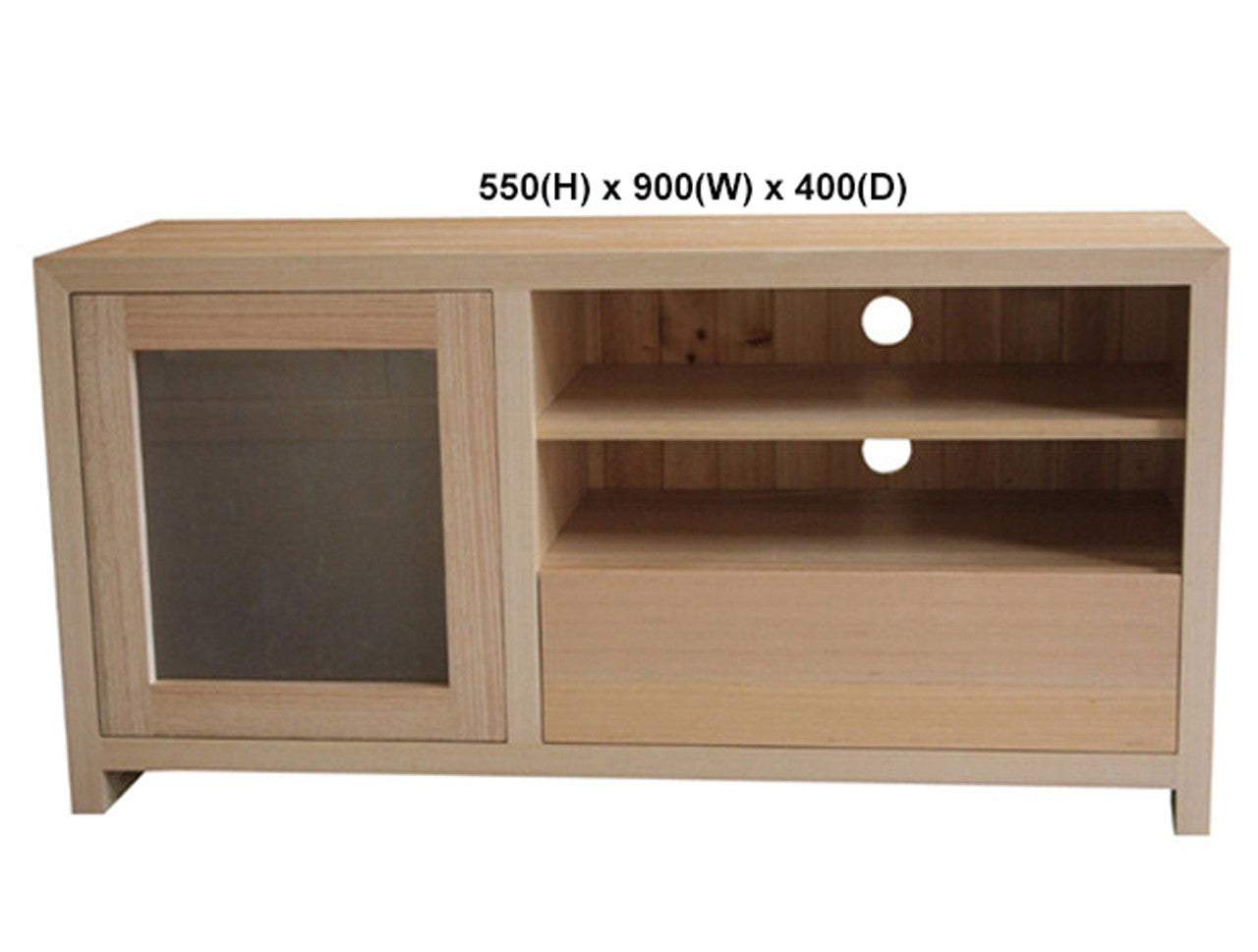 MORGAN (AUSSIE MADE) 1 DOOR / 1 DRAWER ENTERTAINMENT TV UNIT COLLECTION - TASSIE OAK COMBINATION - ASSORTED STAINED COLOURS - STARTING FROM $1799