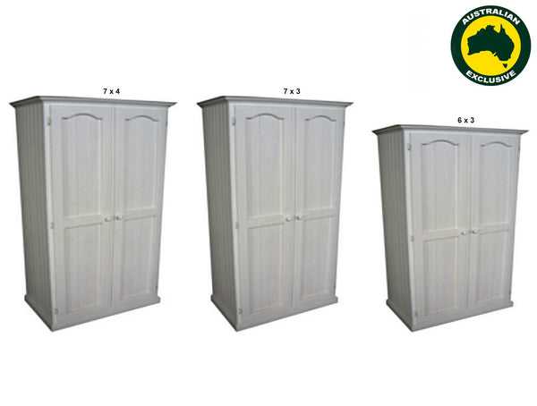 MUDGEE (AUSSIE MADE) 2 DOOR ALL HANGING WARDROBE COLLECTION - ASSORTED PAINTED COLOURS