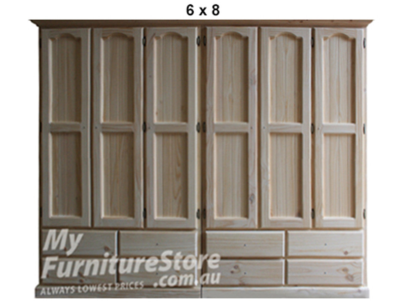 MUDGEE (AUSSIE MADE) 2 PIECE WARDROBE WITH 6 DOORS & 8 DRAWERS COLLECTION - ASSORTED STAINED COLOURS - STARTING FROM $1999