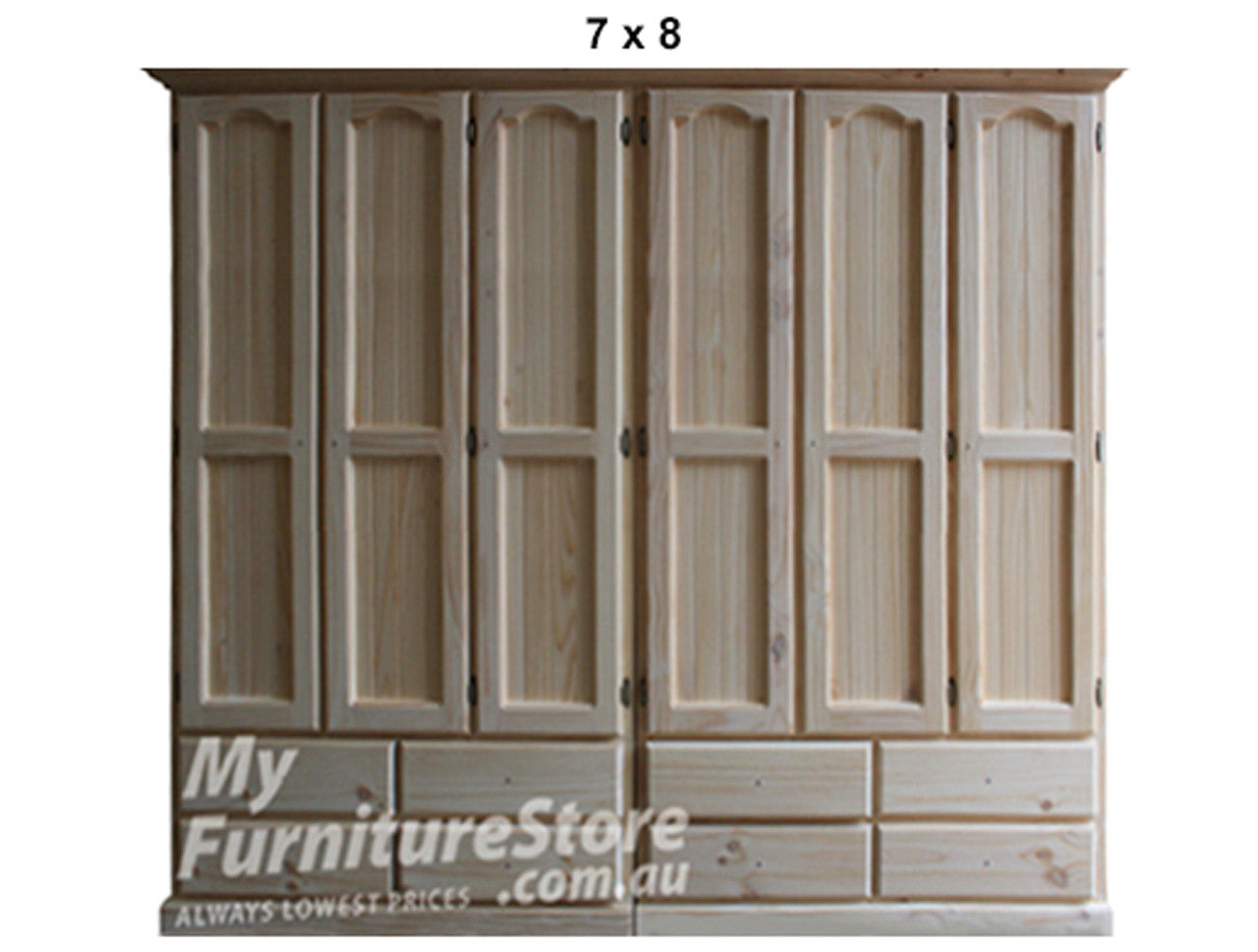 MUDGEE (AUSSIE MADE) 2 PIECE WARDROBE WITH 6 DOORS & 8 DRAWERS COLLECTION - ASSORTED STAINED COLOURS - STARTING FROM $1999