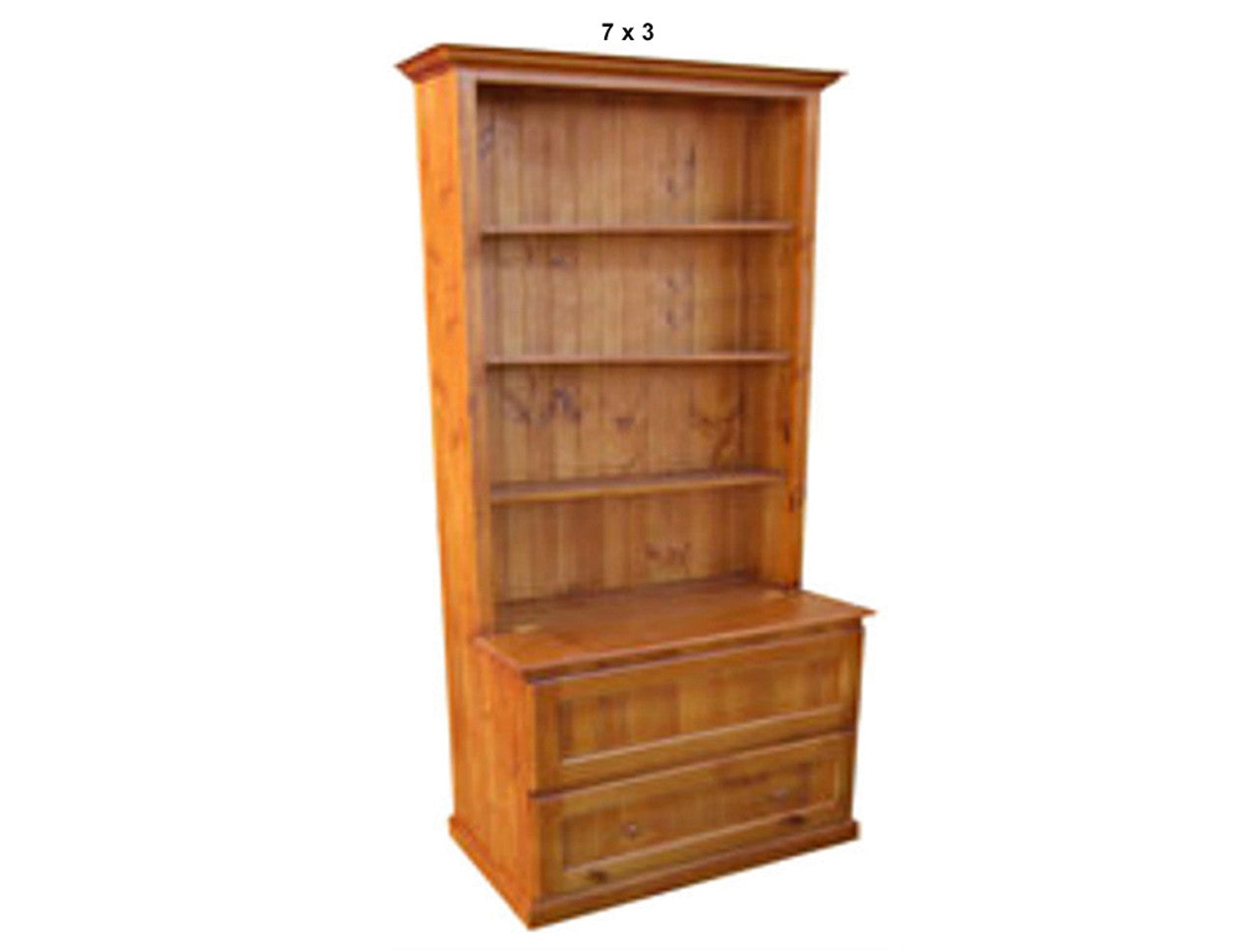 MUDGEE (AUSSIE MADE) BOOKCASE COMBO WITH 2 BLANKET (DEEP) DRAWERS COLLECTION - ASSORTED STAINED COLOURS - STARTING FROM $899