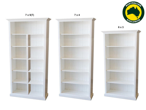 MUDGEE (AUSSIE MADE) HIGHLINE BOOKCASE COLLECTION - ASSORTED PAINTED COLOURS