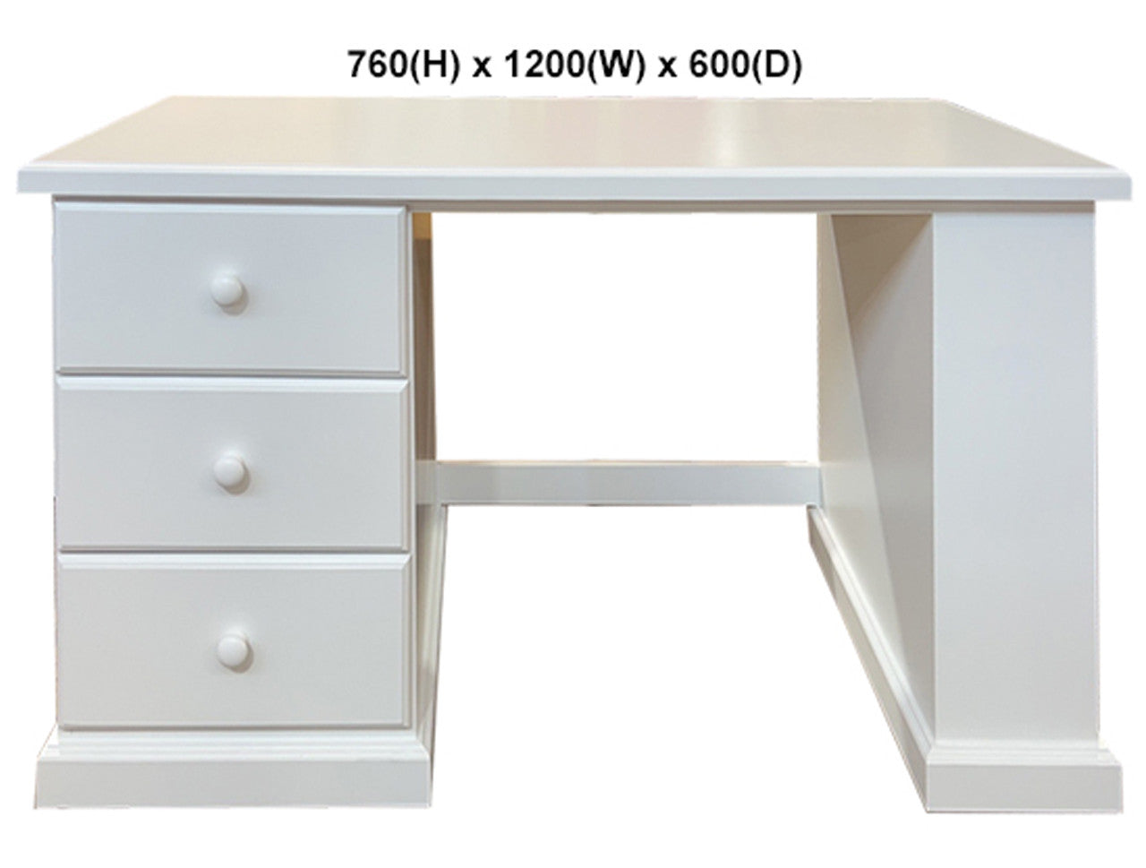 MUDGEE (AUSSIE MADE) 3 DRAWER BOOKEND DESK COLLECTION - ASSORTED PAINTED COLOURS - STARTING FROM $699