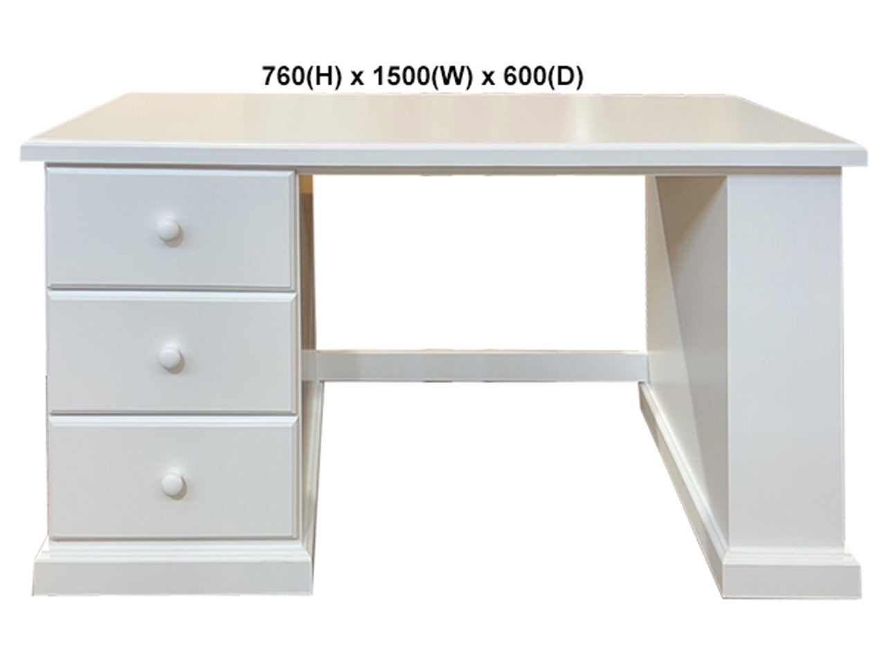 MUDGEE (AUSSIE MADE) 3 DRAWER BOOKEND DESK COLLECTION - ASSORTED PAINTED COLOURS - STARTING FROM $699