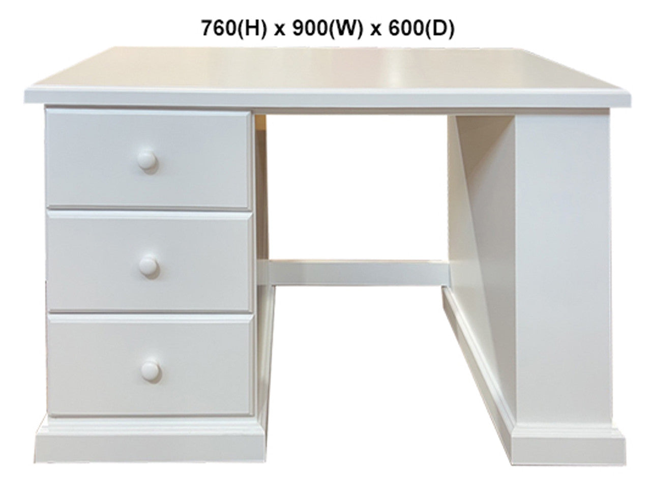 MUDGEE (AUSSIE MADE) 3 DRAWER BOOKEND DESK COLLECTION - ASSORTED PAINTED COLOURS - STARTING FROM $699