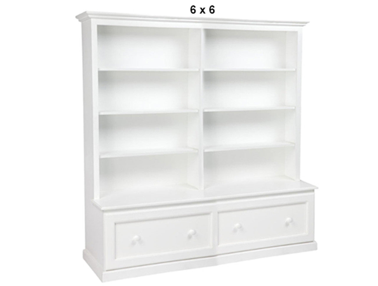 MUDGEE (AUSSIE MADE) BOOKCASE COMBO + 2 DRAWER COLLECTION - (3 SECTIONS)- ASSORTED PAINTED COLOURS - STARTING FROM $1999