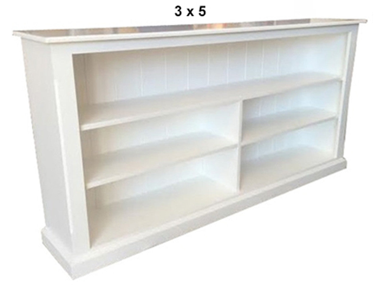 MUDGEE (AUSSIE MADE) LOWLINE WITH 70MM FACINGS BOOKCASE COLLECTION - ASSORTED PAINTED COLOURS - STARTING FROM $549