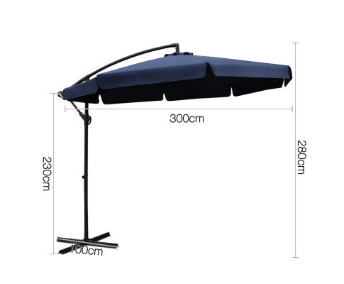 HAMMON OUTDOOR UMBRELLA - NAVY