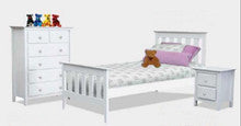 NICKY KING SINGLE 3 PIECE BEDROOM SUITE - WHITE