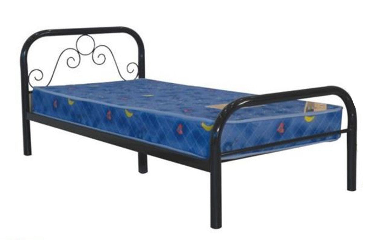 SINGLE NOEL METAL BED - BLACK OR WHITE