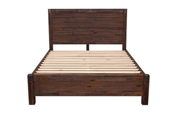 QUEEN NOWRA ACACIA BED FRAME - CHOCOLATE