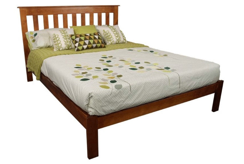 CRONULLA DOUBLE OR QUEEN 3 PIECE (BEDSIDE) BEDROOM SUITE - BED WITH DOONA FOOT - BALTIC (#215) , WALNUT (#219) OR GREY WASH (#501)