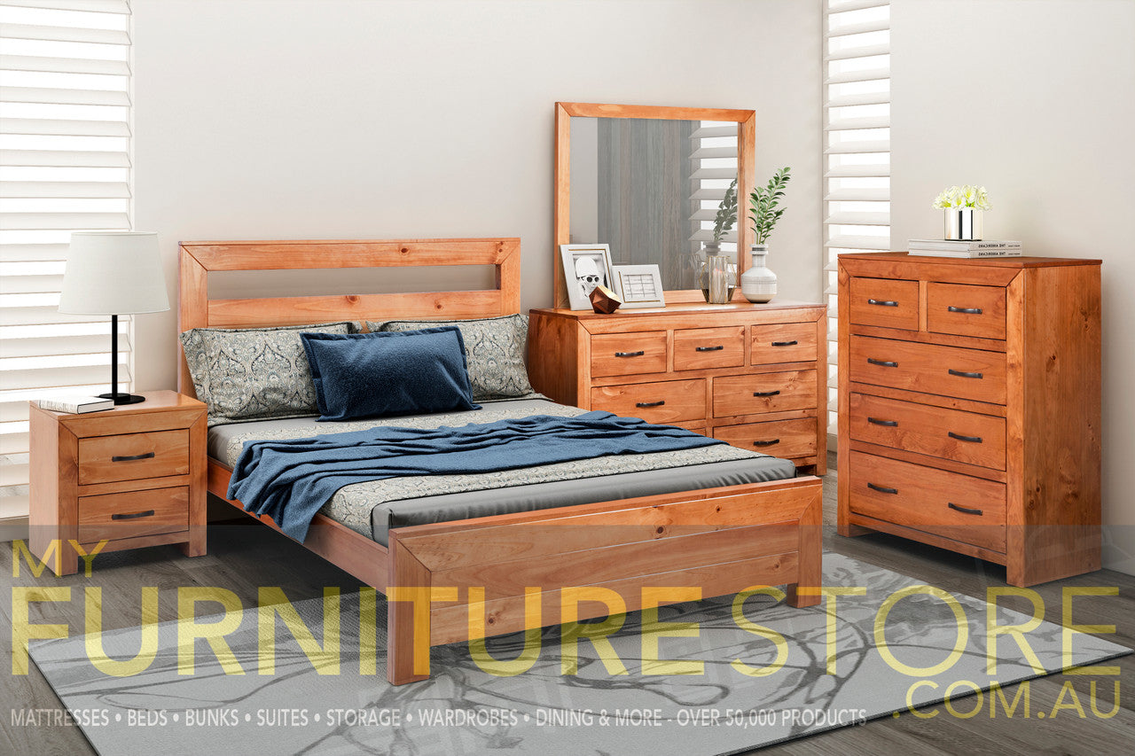 BUSTIN KING 3 PIECE (BEDSIDE) BEDROOM SUITE - BALTIC (#503)