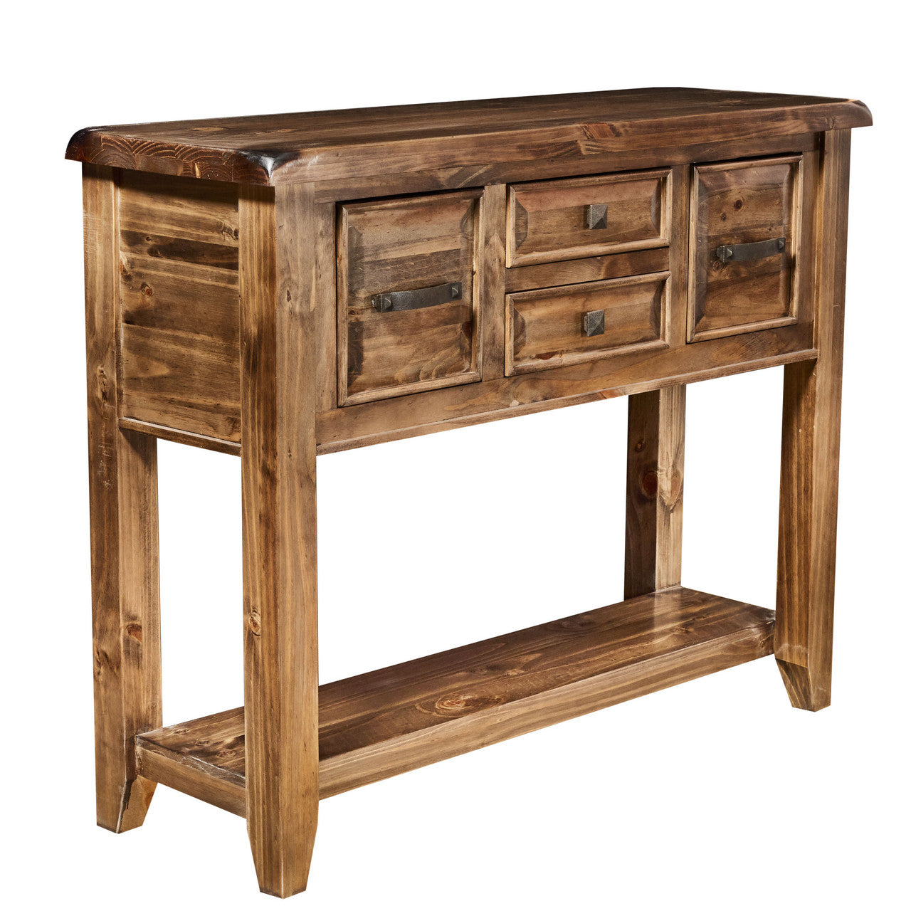 PINELANDS 4 DRAWER HALL TABLE (HTG4DHT) - 925(H) X 1160(W) X 390(D) - GREY WASH (#501)