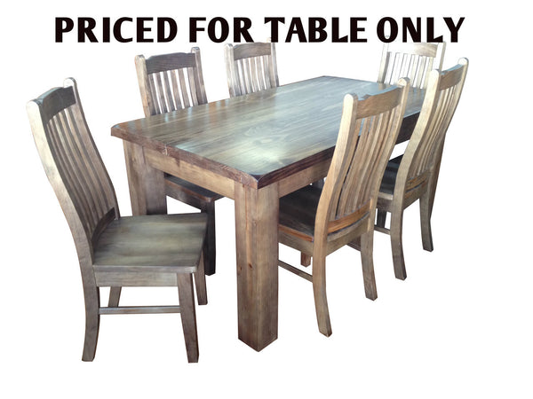 SYDNEYSIDE 1800(L) x 1050(W) - (HTG18T) DINING TABLE ONLY (WITHOUT DINING CHAIRS) - GREY WASH(#501)