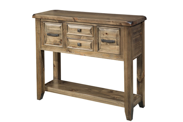 PINELANDS 4 DRAWER HALL TABLE (HTG4DHT) - 925(H) X 1160(W) X 390(D) - GREY WASH (#501)