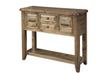 PINELANDS 4 DRAWER HALL TABLE (HTG4DHT) - 925(H) X 1160(W) X 390(D) - GREY WASH (#501)