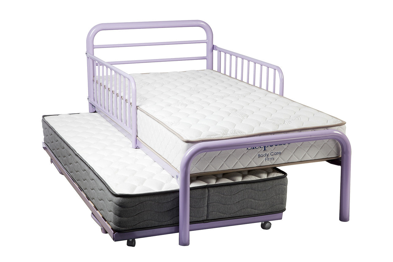 KING SINGLE BUDGET TODDLER BED WITH UNDER BED POP UP TRUNDLE- ASSORTED COLOURS