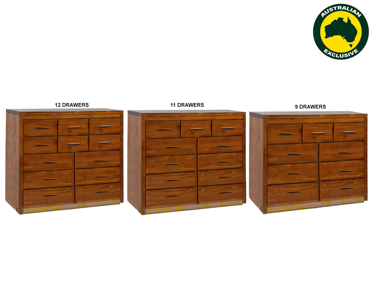 NARRABEEN (AUSSIE MADE) LARGE TALLBOY COLLECTION - ASSORTED STAINED COLOURS - STARTING FROM $1299