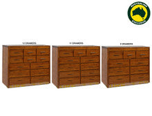 NARRABEEN (AUSSIE MADE) LARGE TALLBOY COLLECTION - ASSORTED STAINED COLOURS - STARTING FROM $1299