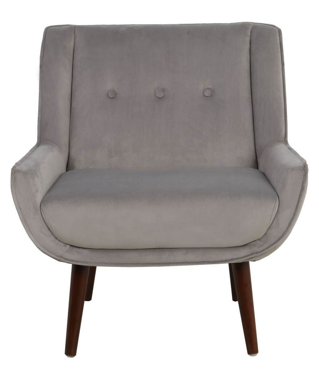 NEW YORK ACCENT CHAIR - GREY VELVET
