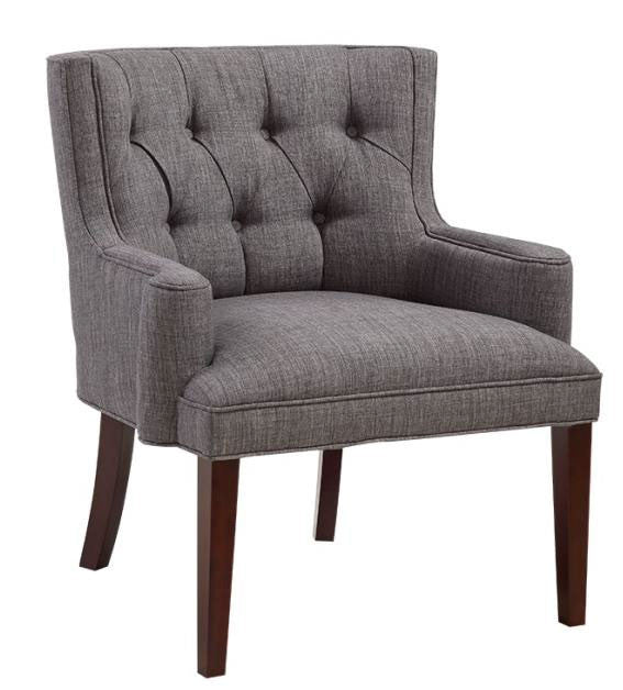 NEW ZEALAND ACCENT CHAIR - CHARCOAL / WALNUT