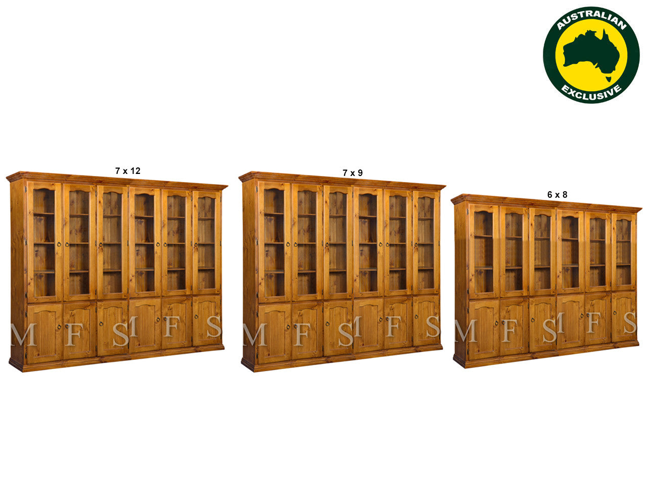 NOOSA (AUSSIE MADE) LIBRARY 12 DOOR PIGEON PAIRED COLLECTION - ASSORTED STAINED COLOURS - STARTING FROM $2399