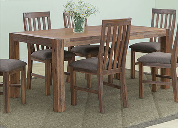 ENDLICHERI DINING TABLE ONLY - 2100(W) x 950(D) - OAK / CHOCOLATE