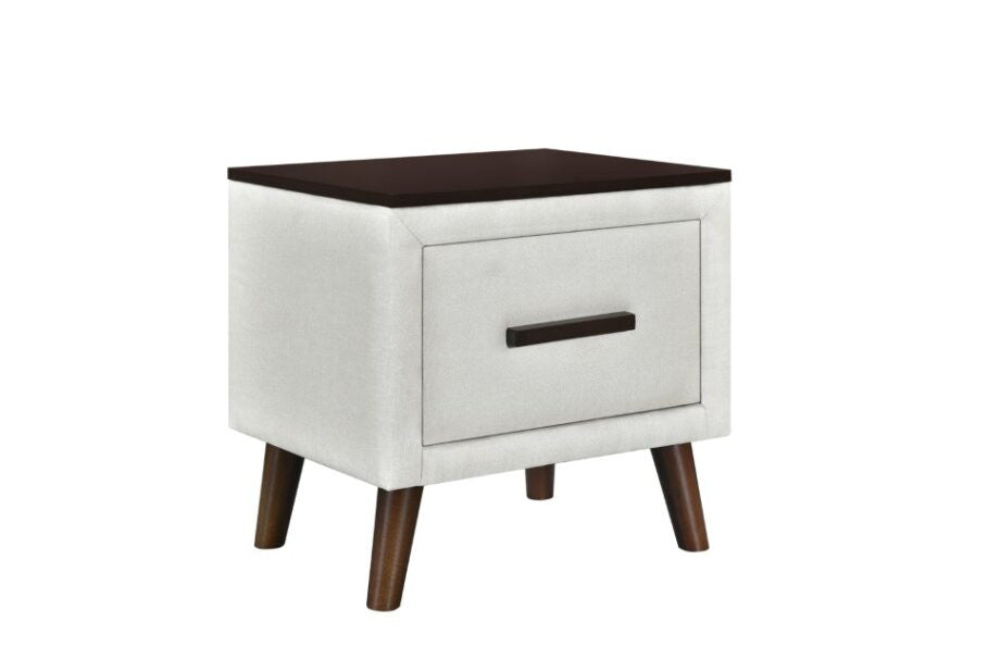 SPENCER 1 DRAWER BEDSIDE TABLE - CREAM
