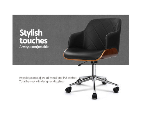 BERKELEY LEATHERETTE OFFICE EXECUTIVE CHAIR - BLACK