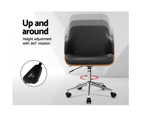 BERKELEY LEATHERETTE OFFICE EXECUTIVE CHAIR - BLACK