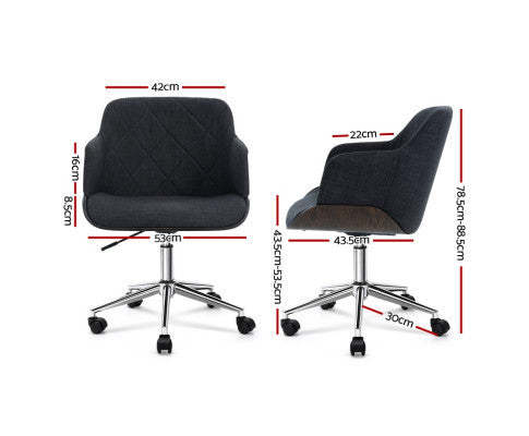 BERKELEY FABRIC OFFICE EXECUTIVE CHAIR - DARK GREY