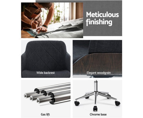 BERKELEY FABRIC OFFICE EXECUTIVE CHAIR - DARK GREY