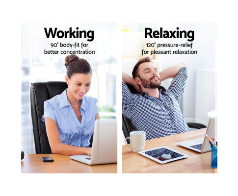 MELIONE PU LEATHER EXECUTIVE OFFICE CHAIR - BLACK