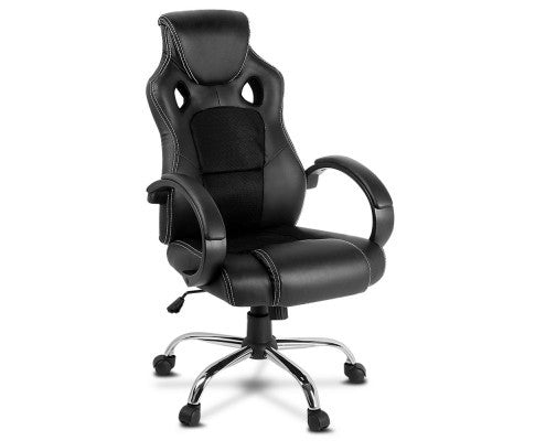 OTSANA EXECUTIVE LEATHERETTE RACING STYLE OFFICE CHAIR - BLACK