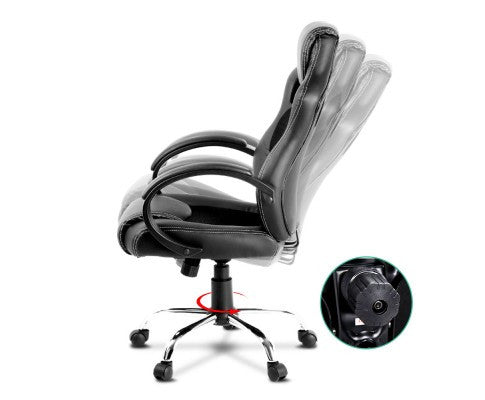 OTSANA EXECUTIVE LEATHERETTE RACING STYLE OFFICE CHAIR - BLACK