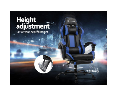 ALARICK OFFICE COMPUTER  RACER GAMING CHAIR - BLACK & BLUE