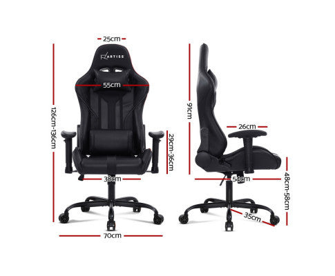 WILBUR OFFICE COMPUTER GAMING CHAIR - BLACK