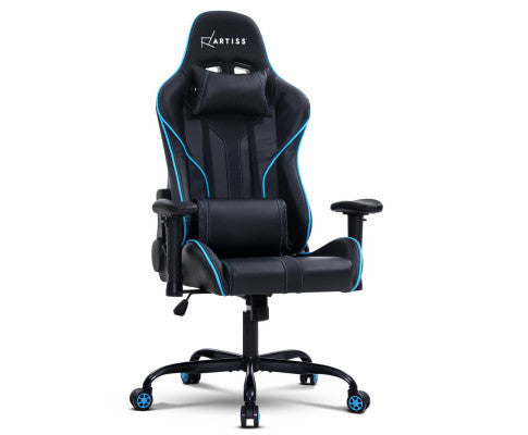 WILBUR OFFICE COMPUTER GAMING CHAIR - BLACK & BLUE